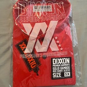 Dixxon solid short sleeve bamboo 5xl red